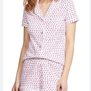 Roller Rabbit polo pink hearts pajama set women's